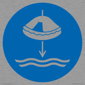Mandatory: Lower liferaft to the water in launch sequence